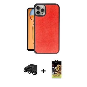 ieg™ iPhone 15 Pro Kılıf Kıvılcım Işık Serisi - Siyah Buffer Cam Ekran Koruyucu + Raze Metal Kamera Lens - SH
