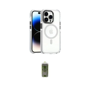 ieg™ iPhone 15 Pro Kılıf Kozmos Doku Koleksiyonu - Siyah Joko Magic 5D Hayalet Cam