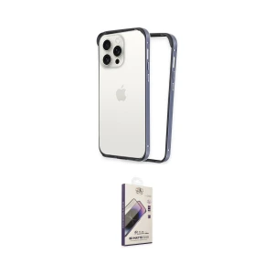ieg™ iPhone 15 Pro Kılıf Pusula Asil Koleksiyonu - Siyah Bilvis 3D Mat Cam Ekran Koruyucu
