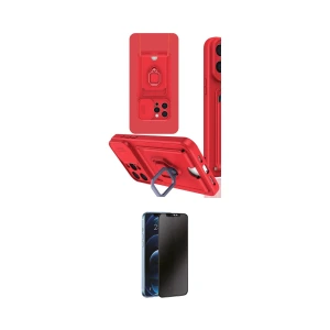ieg™ iPhone 15 Pro Kılıf Vadi Form Prime - Siyah 3D Antistatik Hayalet Cam Ekran Koruyucu