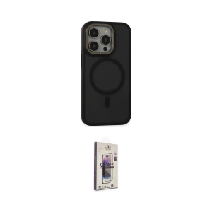 ieg™ iPhone 15 Pro Max Kılıf Ahenk Form Serisi - Siyah Bilvis 3D Cam Ekran Koruyucu