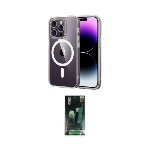 ieg™ iPhone 15 Pro Max Kılıf Ahenk Minimal Serisi - Siyah 360 Mat Full Body Arka Koruyucu