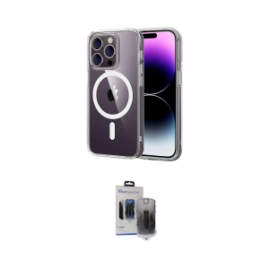 ieg™ iPhone 15 Pro Max Kılıf Ahenk Minimal Serisi - Siyah Vanessa Magic Hayalet Cam