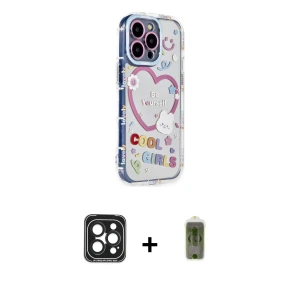 ieg™ iPhone 15 Pro Max Kılıf Ahenk Modern Serisi - Siyah Joko Magic 5D Hayalet Cam + PVD Metal Kamera Lens - SH