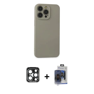 ieg™ iPhone 15 Pro Max Kılıf Ahenk Serisi - Siyah Vanessa Magic Cam + PVD Metal Kamera Lens - LT