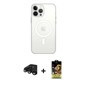 ieg™ iPhone 15 Pro Max Kılıf Ahenk Yansıma Prime - Siyah Buffer Cam Ekran Koruyucu + Raze Metal Kamera Lens - SH