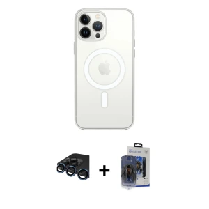 ieg™ iPhone 15 Pro Max Kılıf Ahenk Yansıma Prime - Siyah Vanessa Magic Cam + Raze Metal Kamera Lens - LT