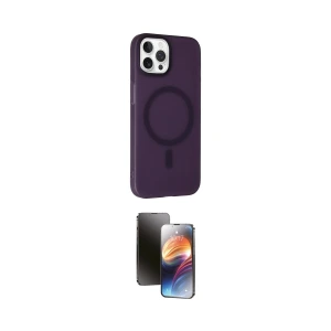 ieg™ iPhone 15 Pro Max Kılıf Çekirdek Modern Prime - Siyah 3D Antistatik Mat Seramik Nano Ekran Koruyucu