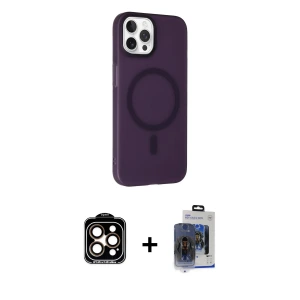 ieg™ iPhone 15 Pro Max Kılıf Çekirdek Modern Prime - Siyah Vanessa Magic Cam + PVD Metal Kamera Lens - TU