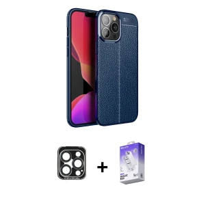 ieg™ iPhone 15 Pro Max Kılıf Doruk Klasik Özel Seri - Siyah Bilvis 5in1 3D Magic Cam Ekran Koruyucu + PVD Metal Kamera Lens - LT