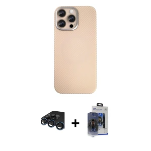 ieg™ iPhone 15 Pro Max Kılıf Eksen Prime - Siyah Vanessa Magic Cam + Raze Metal Kamera Lens - LT