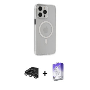ieg™ iPhone 15 Pro Max Kılıf Kıvılcım Asil Özel Seri - Siyah Bilvis 5in1 3D Magic Cam Ekran Koruyucu + Raze Metal Kamera Lens - TMGI