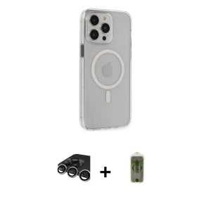 ieg™ iPhone 15 Pro Max Kılıf Kıvılcım Asil Özel Seri - Siyah Joko Magic 5D Hayalet Cam + Raze Metal Kamera Lens - GS