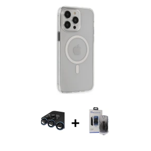 ieg™ iPhone 15 Pro Max Kılıf Kıvılcım Asil Özel Seri - Siyah Vanessa Magic Hayalet Cam + Raze Metal Kamera Lens - LT