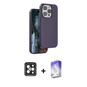 ieg™ iPhone 15 Pro Max Kılıf Kıvılcım Çizgi Serisi - Siyah Bilvis 5in1 3D Magic Cam Ekran Koruyucu + PVD Metal Kamera Lens - SH
