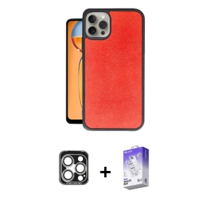 ieg™ iPhone 15 Pro Max Kılıf Kıvılcım Işık Serisi - Siyah Bilvis 5in1 3D Magic Cam Ekran Koruyucu + PVD Metal Kamera Lens - GS