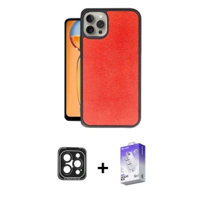 ieg™ iPhone 15 Pro Max Kılıf Kıvılcım Işık Serisi - Siyah Bilvis 5in1 3D Magic Cam Ekran Koruyucu + PVD Metal Kamera Lens - SH