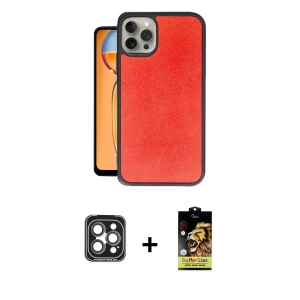 ieg™ iPhone 15 Pro Max Kılıf Kıvılcım Işık Serisi - Siyah Buffer Cam Ekran Koruyucu + PVD Metal Kamera Lens - GI