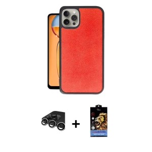 ieg™ iPhone 15 Pro Max Kılıf Kıvılcım Işık Serisi - Siyah Buffer Hayalet Cam Ekran Koruyucu + Raze Metal Kamera Lens - GS