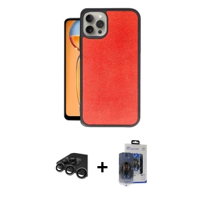 ieg™ iPhone 15 Pro Max Kılıf Kıvılcım Işık Serisi - Siyah Vanessa Magic Cam + Raze Metal Kamera Lens - TMGI