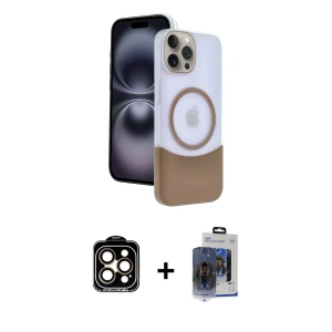 ieg™ iPhone 15 Pro Max Kılıf Kozmos Form Özel Seri - Siyah Vanessa Magic Cam + PVD Metal Kamera Lens - TU