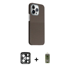ieg™ iPhone 15 Pro Max Kılıf Kozmos Klasik Prime - Siyah Joko Magic 5D Hayalet Cam + PVD Metal Kamera Lens - LT