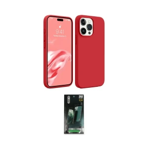 ieg™ iPhone 15 Pro Max Kılıf Kozmos Yansıma Özel Seri - Şeffaf 360 Full Body Arka Koruyucu