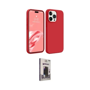 ieg™ iPhone 15 Pro Max Kılıf Kozmos Yansıma Özel Seri - Siyah Bilvis Hayalet Cam Ekran Koruyucu