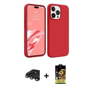 ieg™ iPhone 15 Pro Max Kılıf Kozmos Yansıma Özel Seri - Siyah Buffer Cam Ekran Koruyucu + Raze Metal Kamera Lens - TMGI