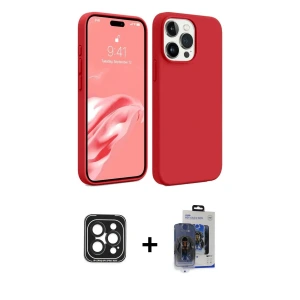ieg™ iPhone 15 Pro Max Kılıf Kozmos Yansıma Özel Seri - Siyah Vanessa Magic Cam + PVD Metal Kamera Lens - SH