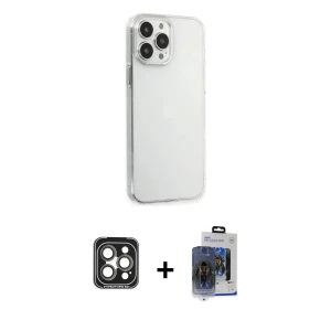 ieg™ iPhone 15 Pro Max Kılıf Kutup Doku Koleksiyonu - Siyah Vanessa Magic Cam + PVD Metal Kamera Lens - GI