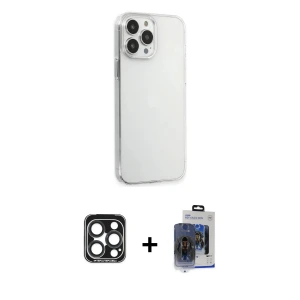 ieg™ iPhone 15 Pro Max Kılıf Kutup Doku Koleksiyonu - Siyah Vanessa Magic Cam + PVD Metal Kamera Lens - LT