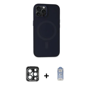ieg™ iPhone 15 Pro Max Kılıf Kutup Serisi - Siyah Joko Magic 5D Cam + PVD Metal Kamera Lens - LT