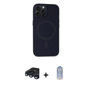 ieg™ iPhone 15 Pro Max Kılıf Kutup Serisi - Siyah Joko Magic 5D Cam + Raze Metal Kamera Lens - LT