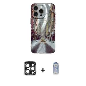 ieg™ iPhone 15 Pro Max Kılıf Nova Doku Prime - Siyah Joko Magic 5D Cam + PVD Metal Kamera Lens - LT
