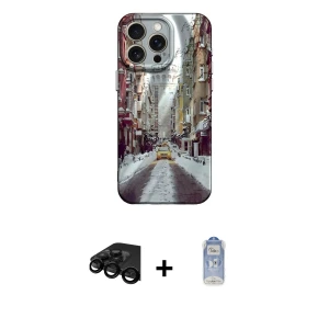 ieg™ iPhone 15 Pro Max Kılıf Nova Doku Prime - Siyah Joko Magic 5D Cam + Raze Metal Kamera Lens - SH