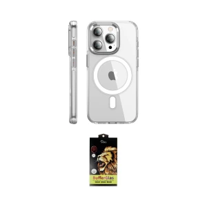 ieg™ iPhone 15 Pro Max Kılıf Nova Doku - Siyah Buffer Cam Ekran Koruyucu