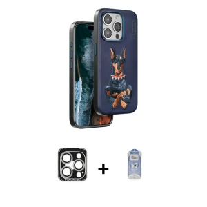 ieg™ iPhone 15 Pro Max Kılıf Nova Form Koleksiyonu - Siyah Joko Magic 5D Cam + PVD Metal Kamera Lens - GS