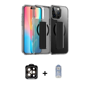 ieg™ iPhone 15 Pro Max Kılıf Nova Işık Koleksiyonu - Siyah Joko Magic 5D Cam + PVD Metal Kamera Lens - TU