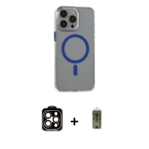 ieg™ iPhone 15 Pro Max Kılıf Odak Form Özel Seri - Siyah Joko Magic 5D Hayalet Cam + PVD Metal Kamera Lens - TU