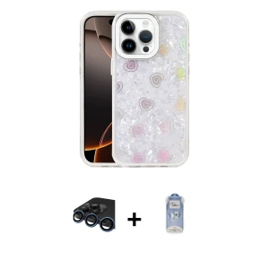 ieg™ iPhone 15 Pro Max Kılıf Odak Prime - Siyah Joko Magic 5D Cam + Raze Metal Kamera Lens - LT