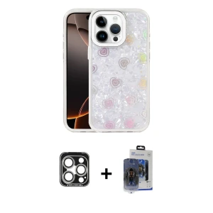 ieg™ iPhone 15 Pro Max Kılıf Odak Prime - Siyah Vanessa Magic Cam + PVD Metal Kamera Lens - GS