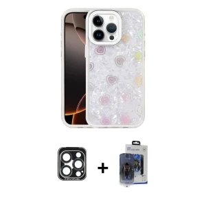 ieg™ iPhone 15 Pro Max Kılıf Odak Prime - Siyah Vanessa Magic Cam + PVD Metal Kamera Lens - LT