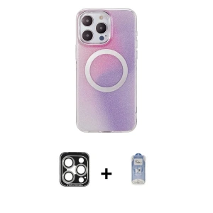 ieg™ iPhone 15 Pro Max Kılıf Pusula Form - Siyah Joko Magic 5D Cam + PVD Metal Kamera Lens - GS
