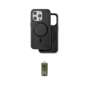 ieg™ iPhone 15 Pro Max Kılıf Pusula Işık Koleksiyonu - Siyah Joko Magic 5D Hayalet Cam