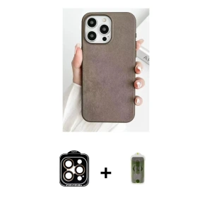 ieg™ iPhone 15 Pro Max Kılıf Pusula Modern - Siyah Joko Magic 5D Hayalet Cam + PVD Metal Kamera Lens - TU