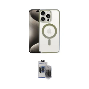 ieg™ iPhone 15 Pro Max Kılıf Siluet Çizgi Serisi - Siyah Vanessa Magic Hayalet Cam