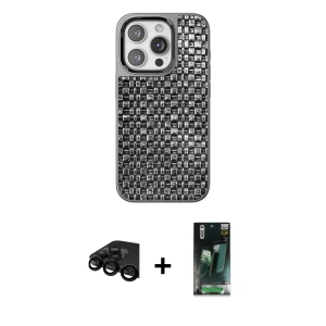 ieg™ iPhone 15 Pro Max Kılıf Siluet Form Serisi - Şeffaf 360 Full Body Arka Koruyucu + Raze Metal Kamera Lens - SH