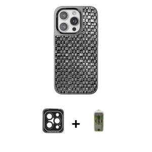 ieg™ iPhone 15 Pro Max Kılıf Siluet Form Serisi - Siyah Joko Magic 5D Hayalet Cam + PVD Metal Kamera Lens - SH