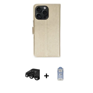 ieg™ iPhone 15 Pro Max Kılıf Siluet Işık Serisi - Siyah Joko Magic 5D Cam + Raze Metal Kamera Lens - SH